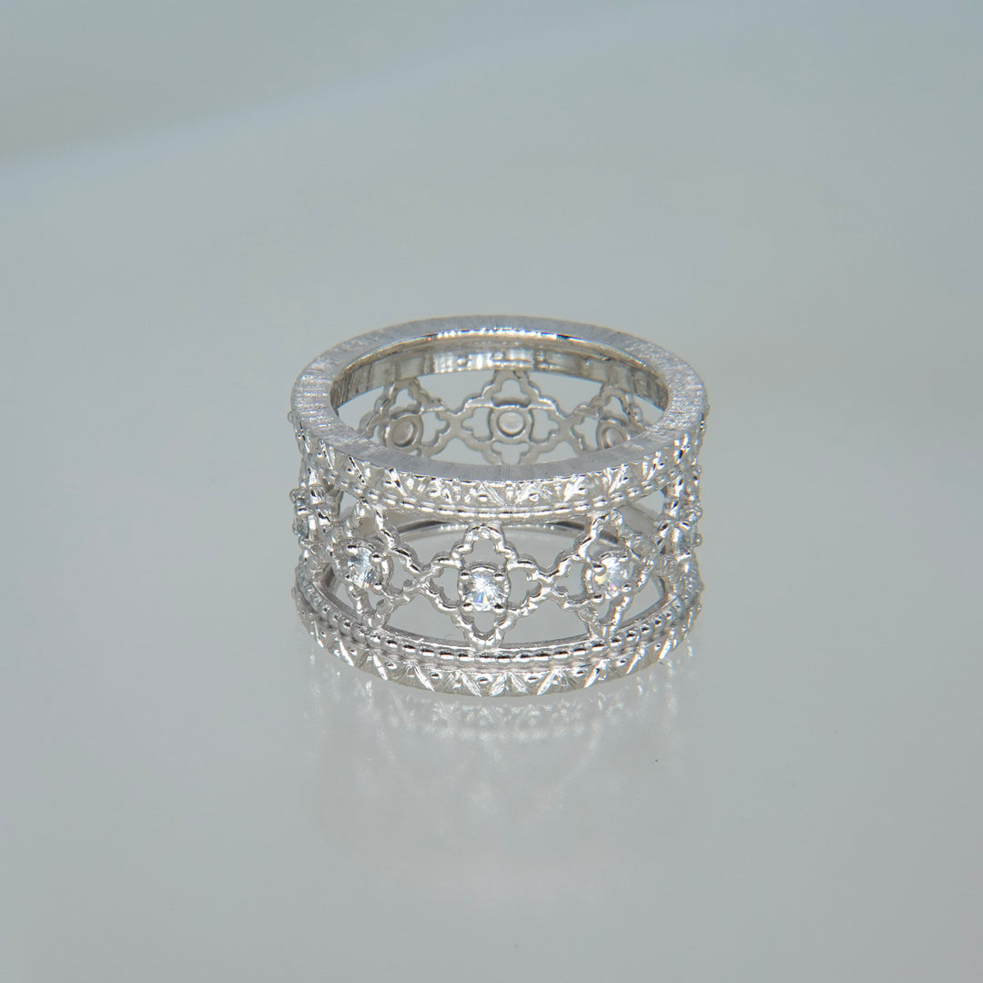 サファイア・フィレンツェ彫りリング(rgp)