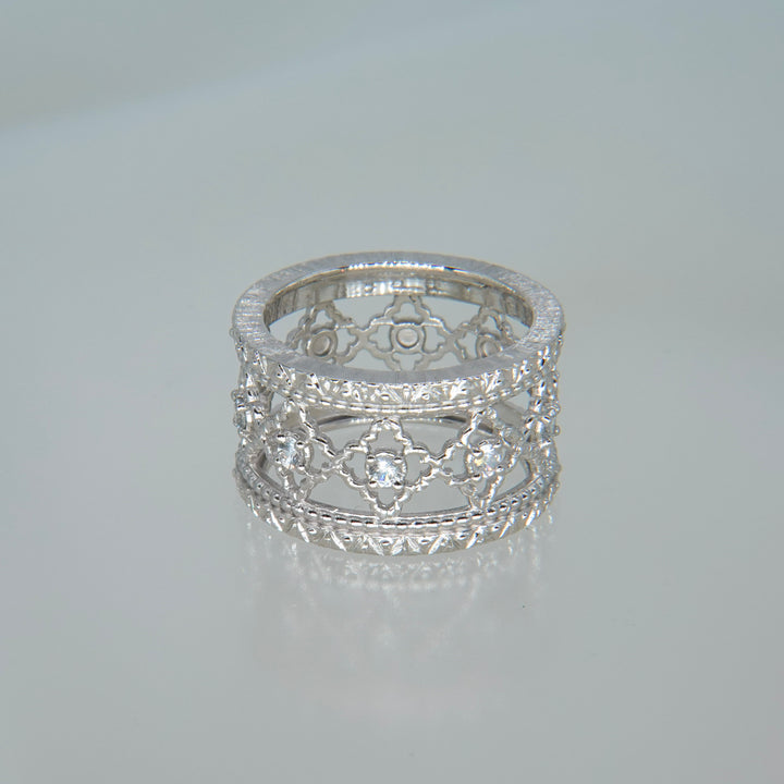 サファイア・フィレンツェ彫りリング(rgp)