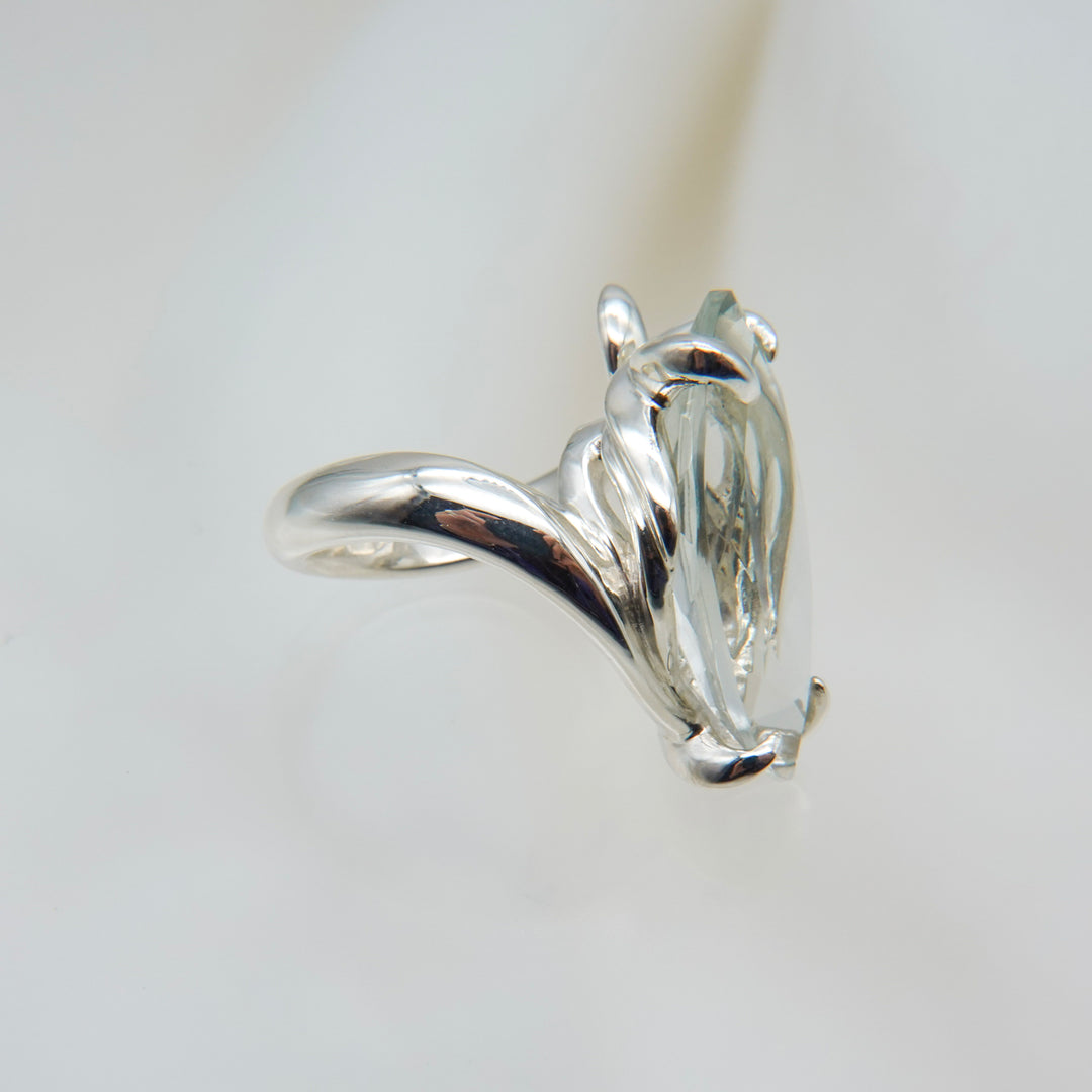 FIRE Flame / Jewel Ring (Green Amethyst)