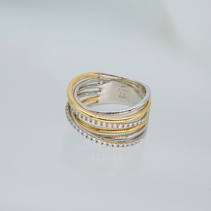 K18+Silver ring CMR8 コンビリング