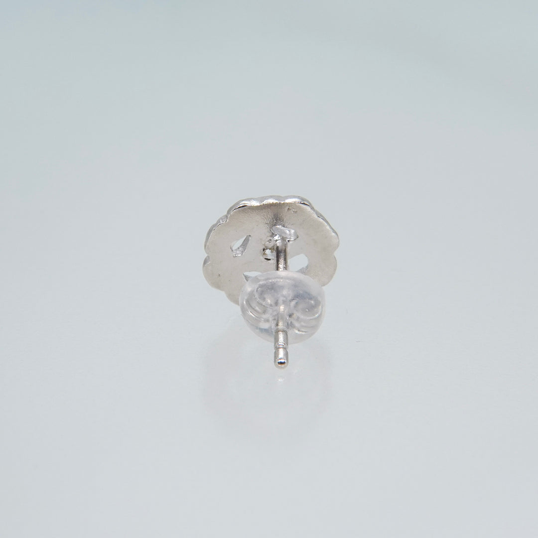 フィレンツェ彫り一粒フラワーピアス