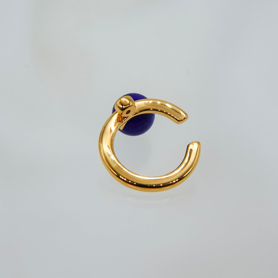 Gold Lapislazuli earcuff GMG3LDイヤーカフ.ラピスラズリ.ダイヤモンド