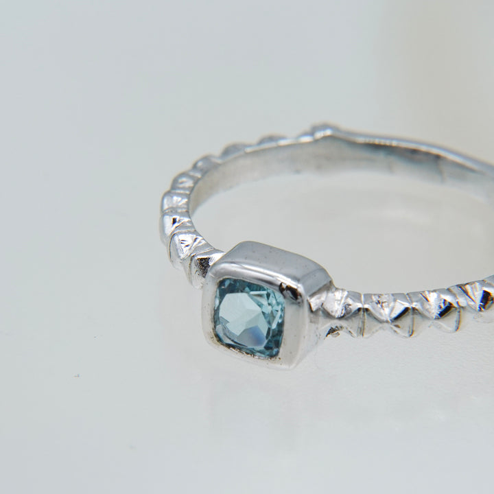 シルバーブルートパーズフィレンツェ彫りリング