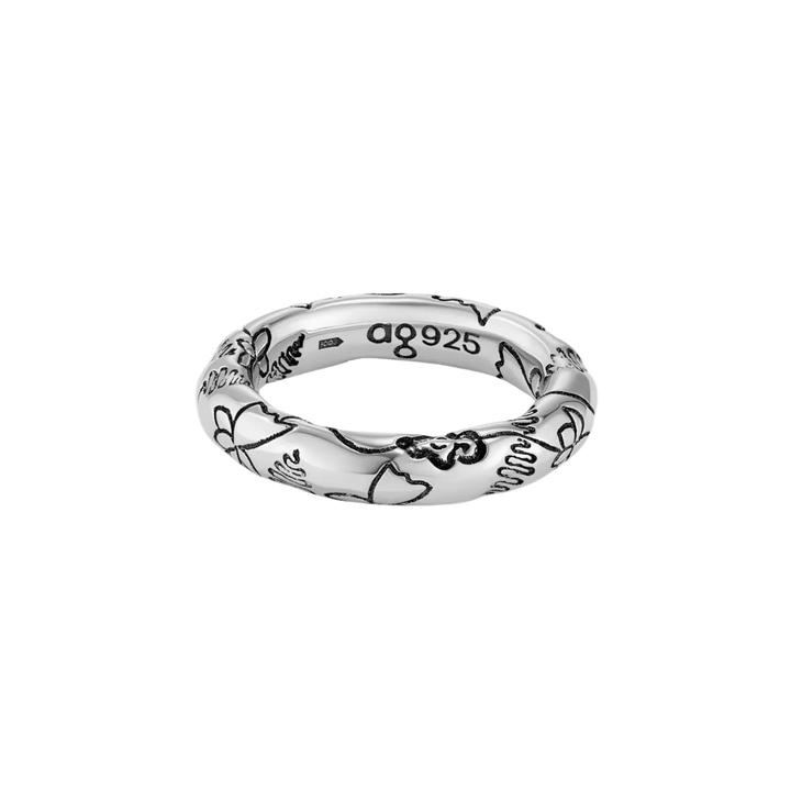 Black Millefleurs Ring