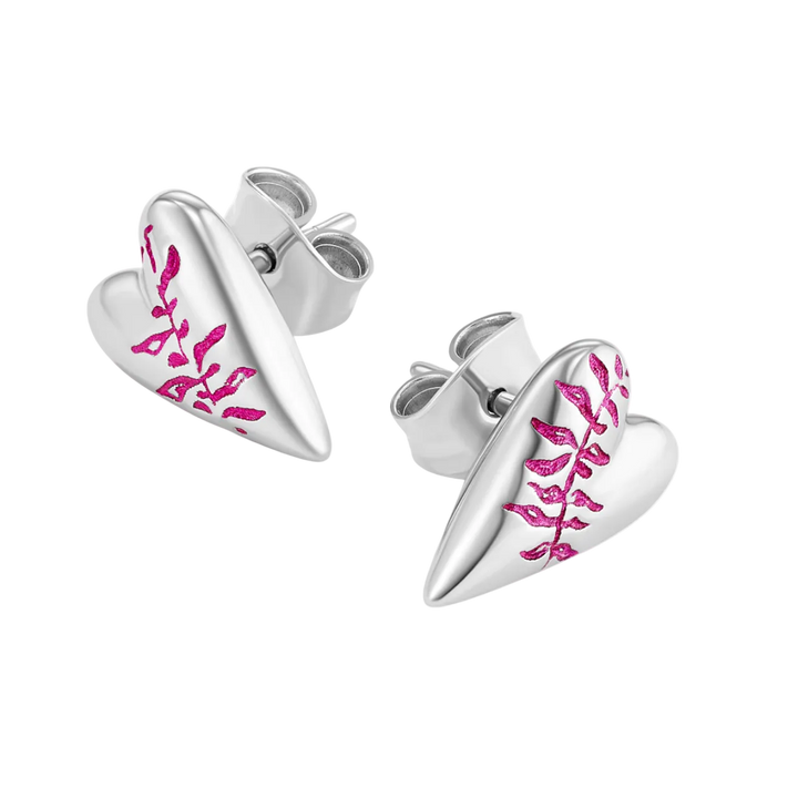 Fern Heart Studs Jarman&