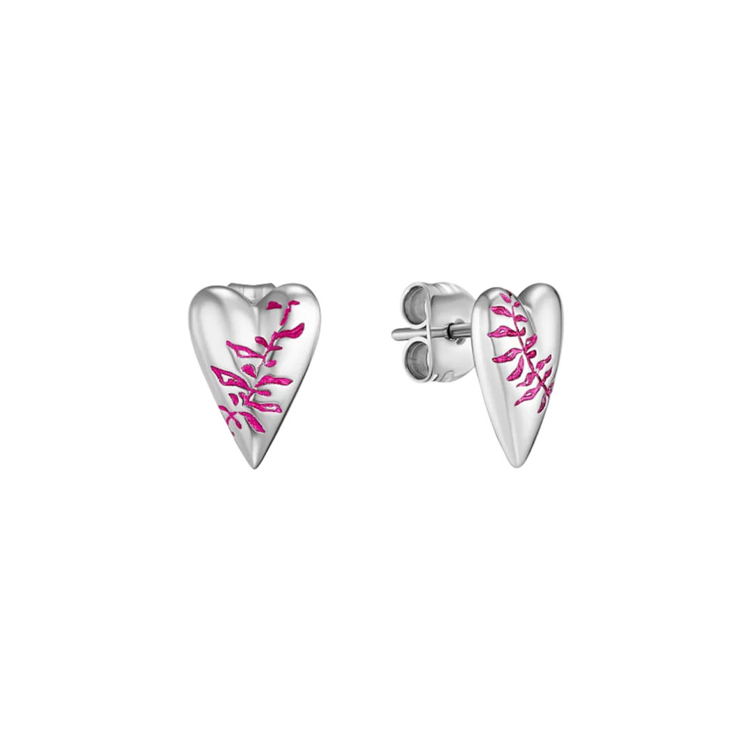Fern Heart Studs Jarman&