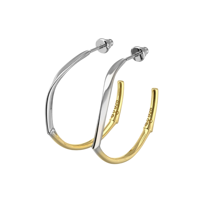 Bicolour Grass Earrings