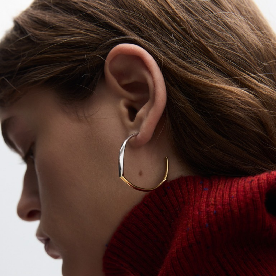 Bicolour Grass Earrings