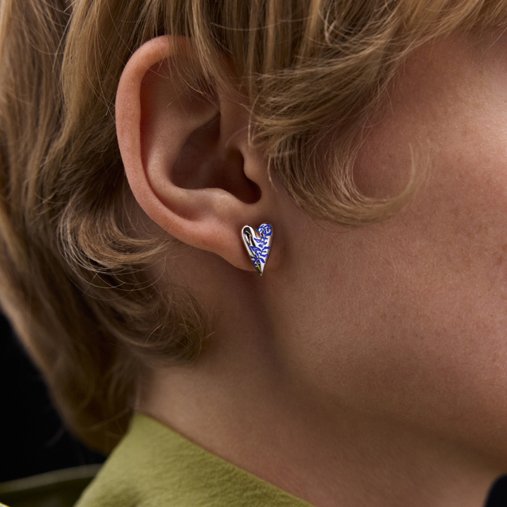 Fern Heart Studs Jarman&
