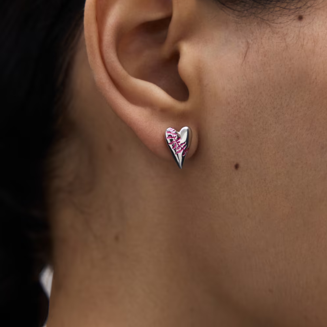 Fern Heart Studs Jarman&