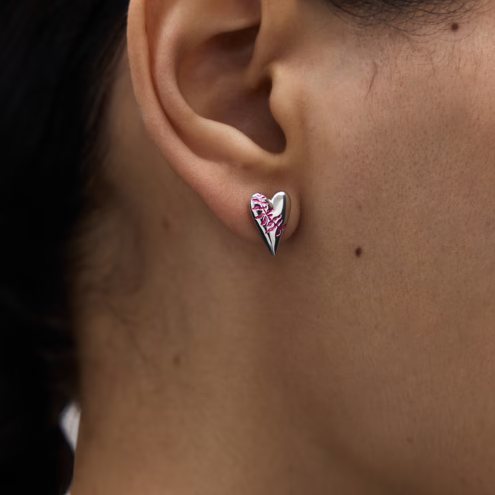 Fern Heart Studs Jarman&