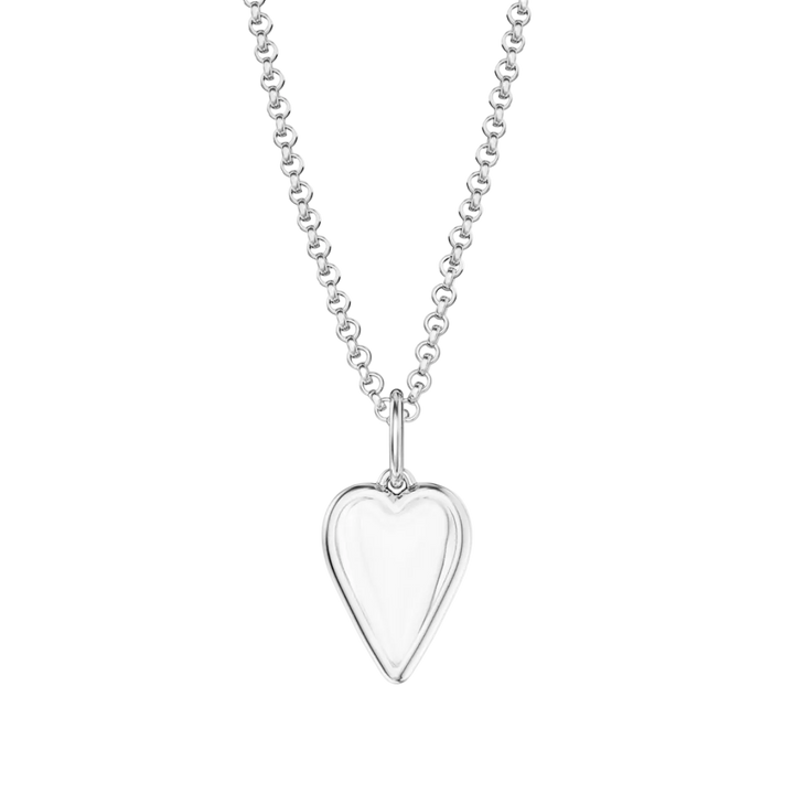 Small Rock Crystal Heart Pendant Necklace