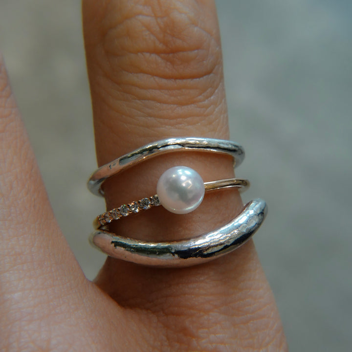 YU-KIN DOUBLE HEART SET RING