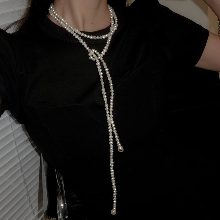 BAROQUE PEARL FREE LONG NECKLACE 130