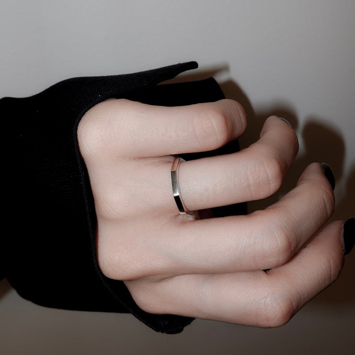 "Octagon" ring (SILVER)