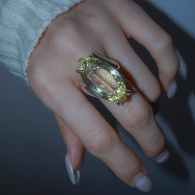 FIRE Flame / Jewel Ring (Lemon Quartz)
