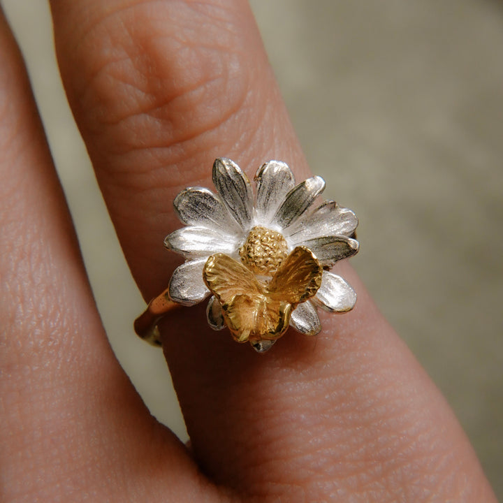 デイジー&amp;バタフライ・リング