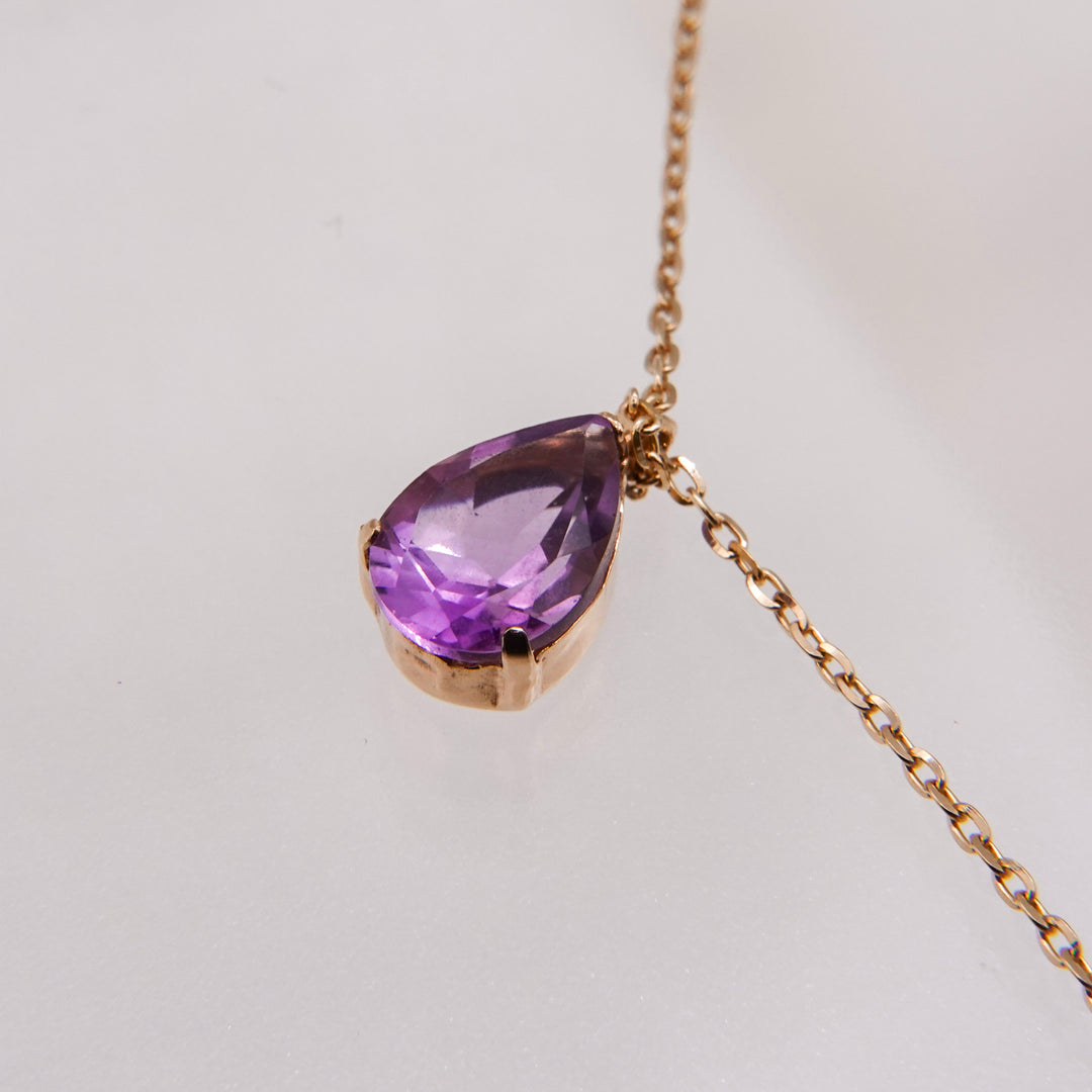 STARRY NECKLACE_10KYG x Amethyst x Lemon Quartz x Blue Topaz x Peridot x Citrine