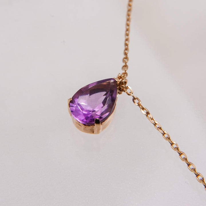 STARRY NECKLACE_10KYG x Amethyst x Lemon Quartz x Blue Topaz x Peridot x Citrine