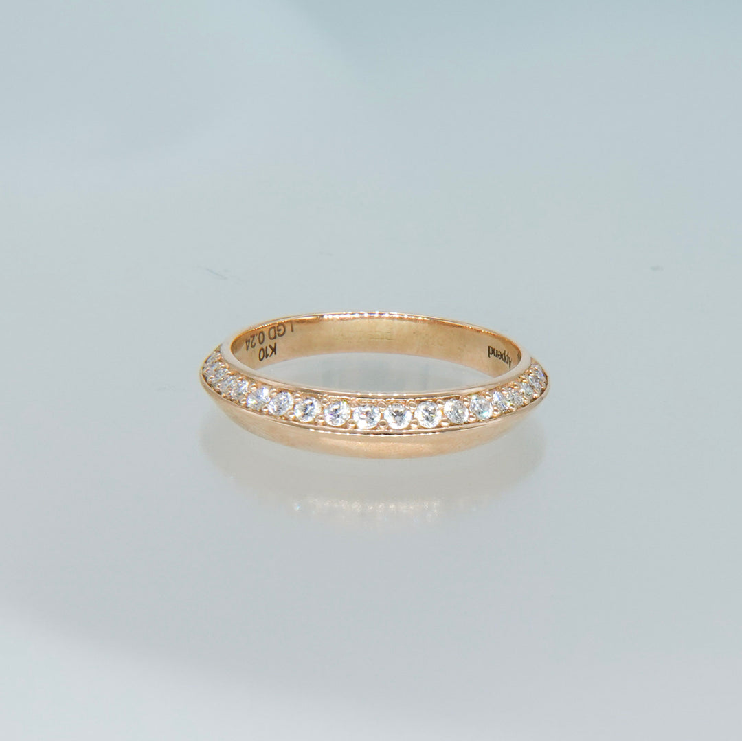 Prism Single Ray Ring -【Natural Diamond】
