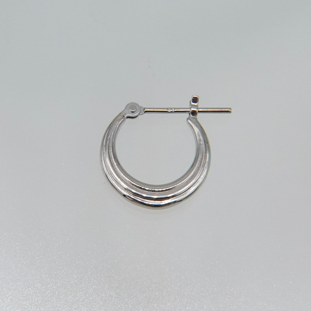 〈山〉シルバー年輪ピアス