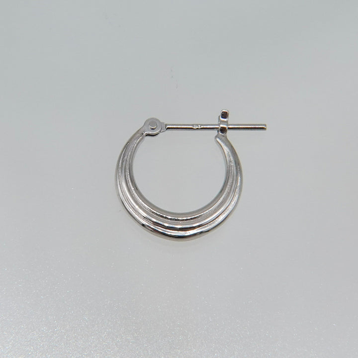 〈山〉シルバー年輪ピアス