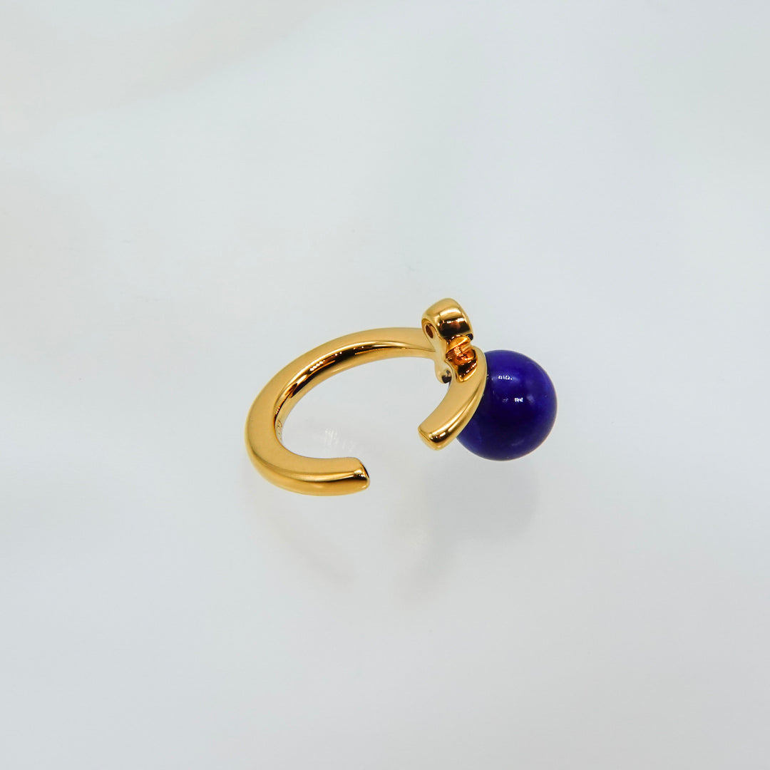 Gold Lapislazuli earcuff GMG3LDイヤーカフ.ラピスラズリ.ダイヤモンド