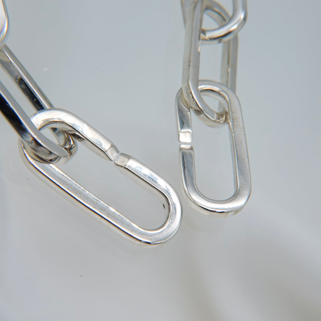 Silver Oval Chain Bracelet
