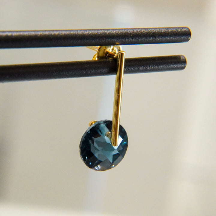 CANDY London Blue Topaz Pierced Earring