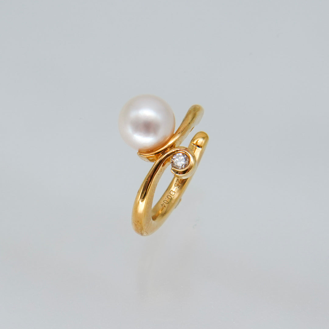 Gold Pearl DiamondEar Cuff パール.ダイヤモンド.イヤーカフ GMG3PD