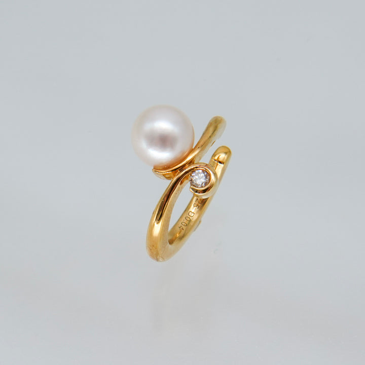 Gold Pearl DiamondEar Cuff パール.ダイヤモンド.イヤーカフ GMG3PD