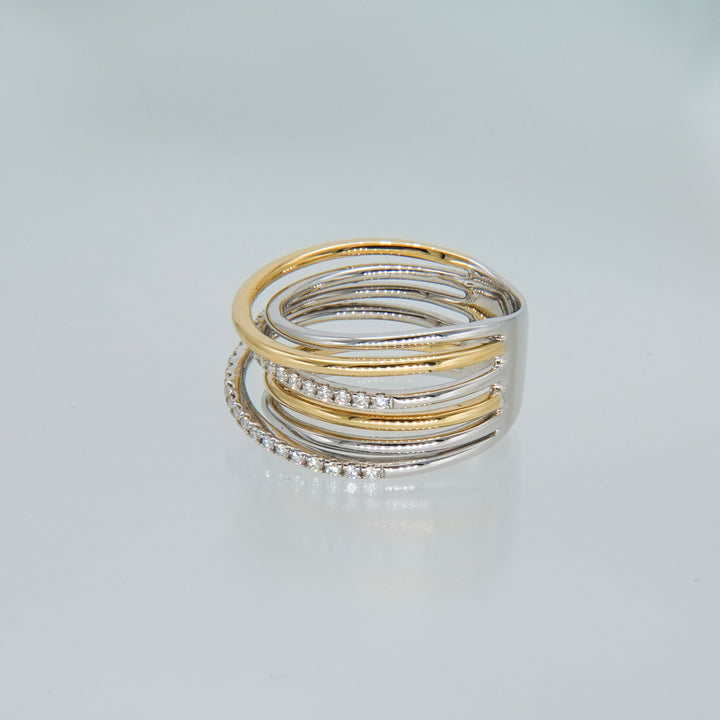 K18+Silver ring CMR8 コンビリング
