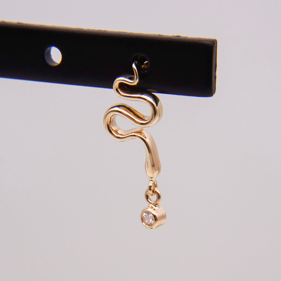 Serpent Diamond Drop Earrings