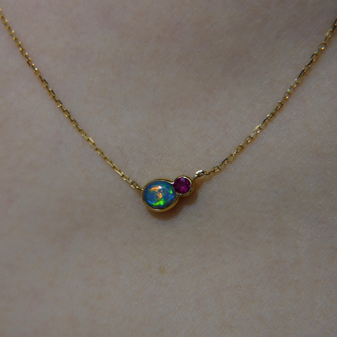 BLANCE 18K BlackOpal Ruby Pendant