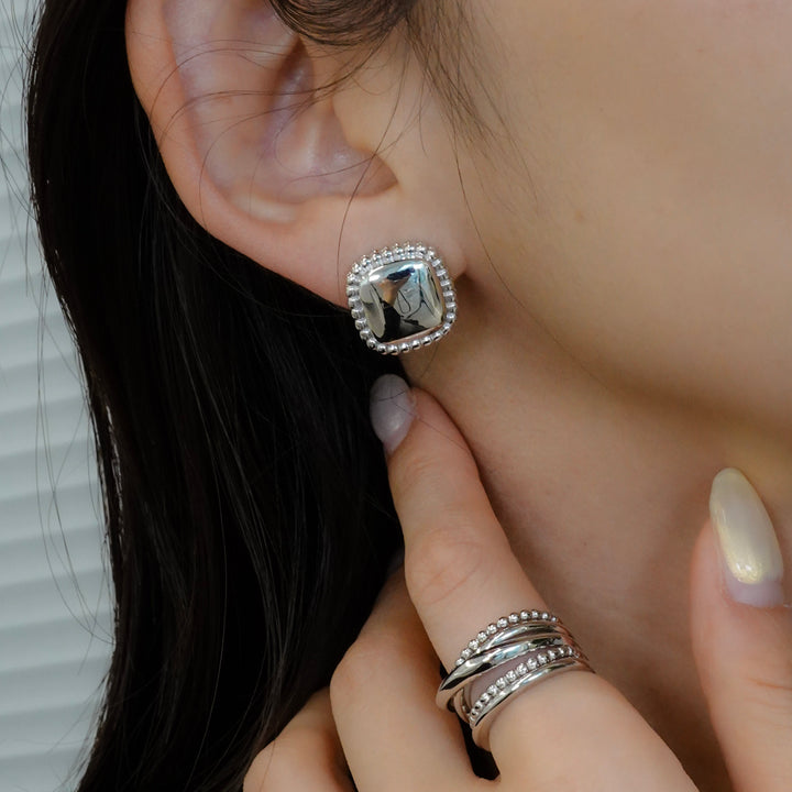 silver ear clip SME5 イアリング
