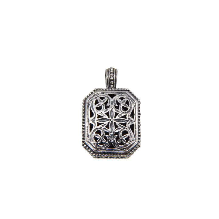 Garden Shadows Polygon Pendant in Sterling Silver_1209C