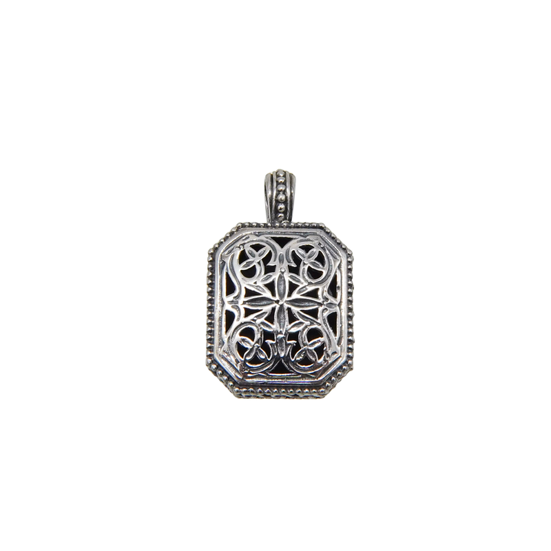 Garden Shadows Polygon Pendant in Sterling Silver_1209C