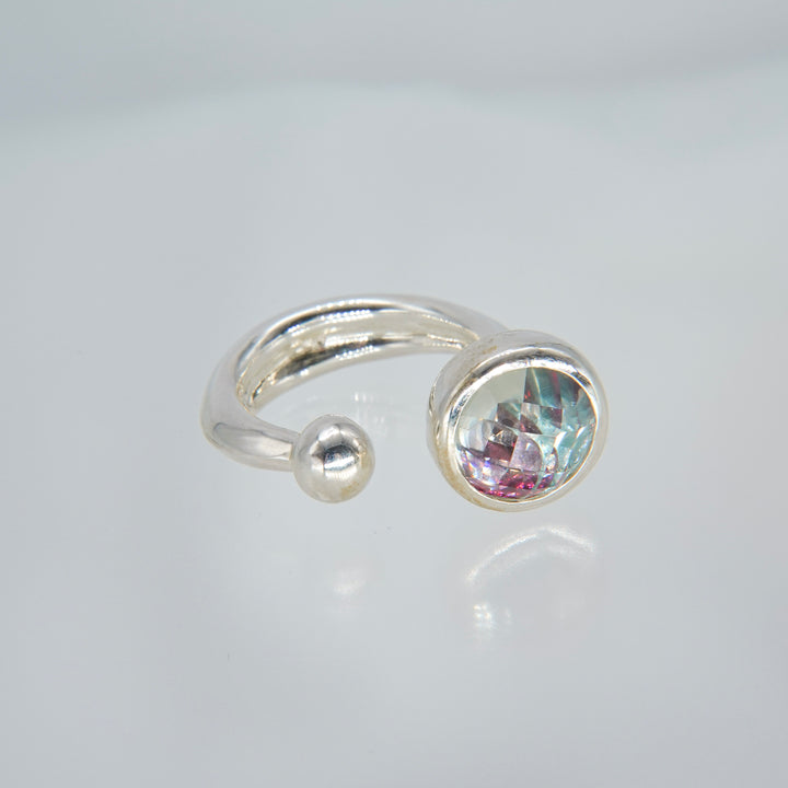GYOKU RIN Ring / Prasiolite (garnet + blue Zircon)