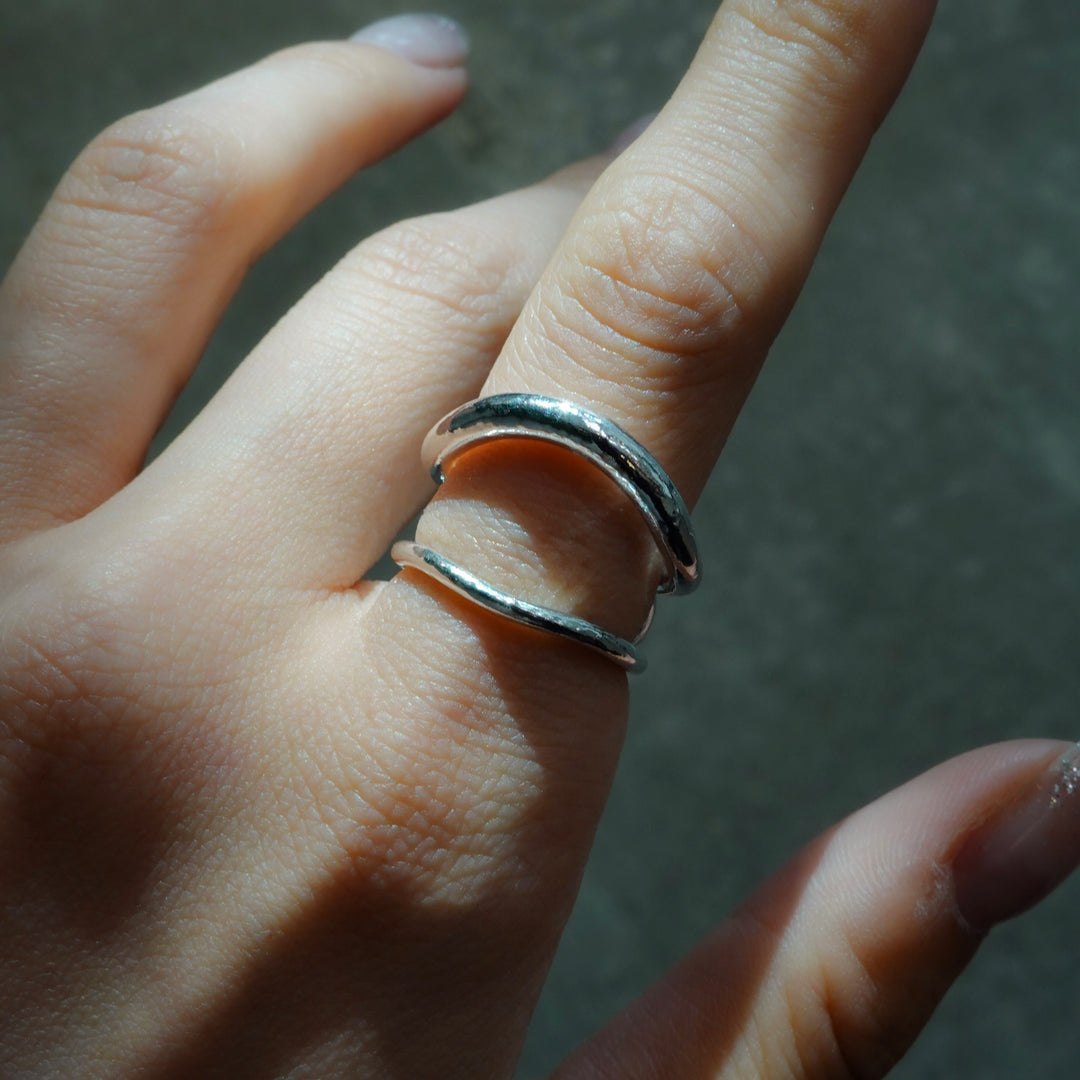 YU-KIN DOUBLE HEART SET RING