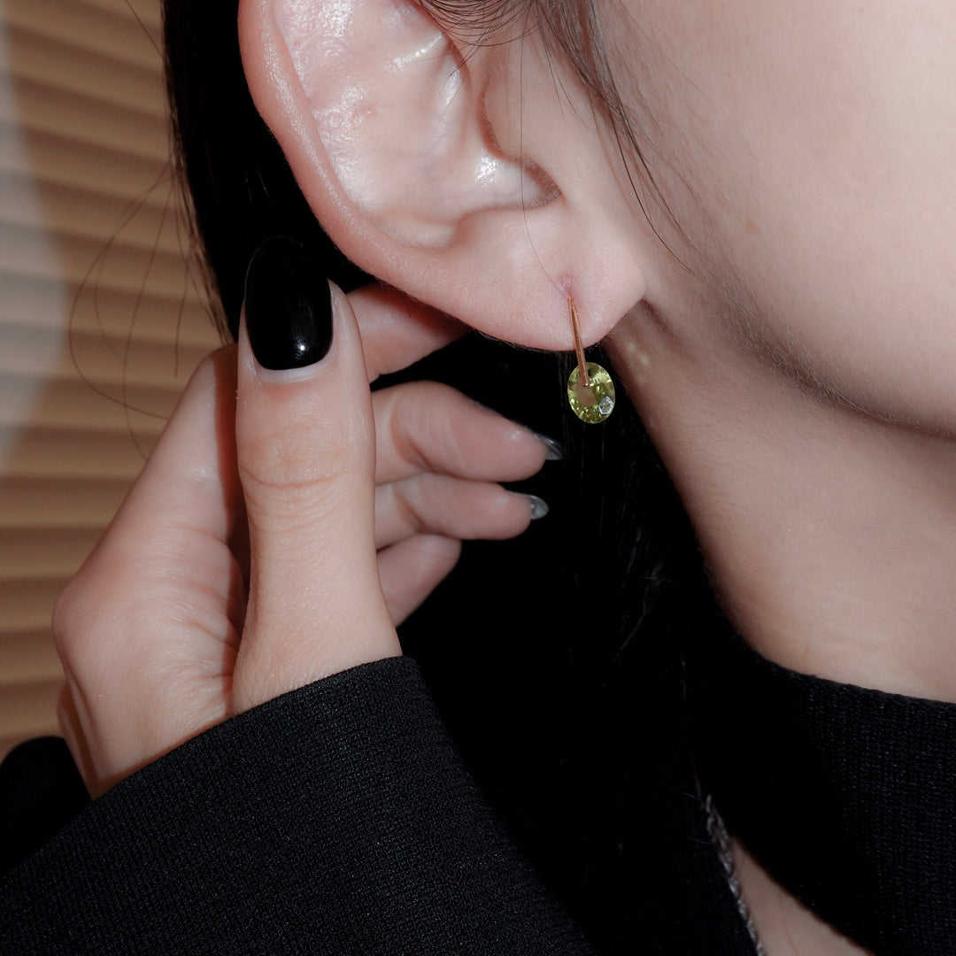 CANDY Crack Quartz Pierced Earring