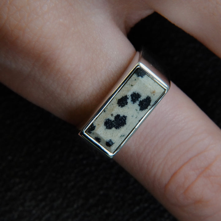 Dalmatian jasper Ring