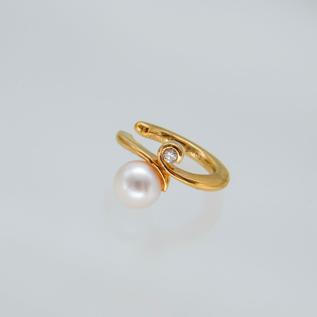 Gold Pearl DiamondEar Cuff パール.ダイヤモンド.イヤーカフ GMG3PD