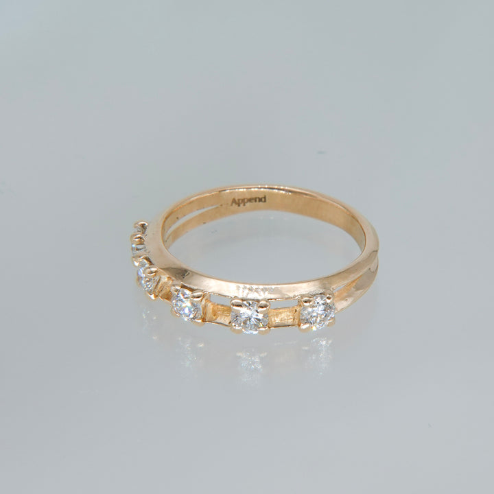 Float Half Eternity Ring -【Lab Grown Diamond】