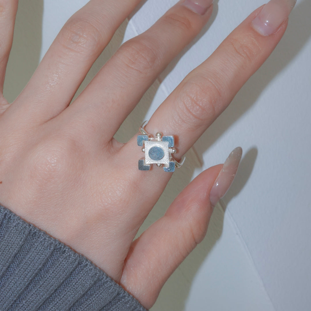 Rhombus Silverblock Ring