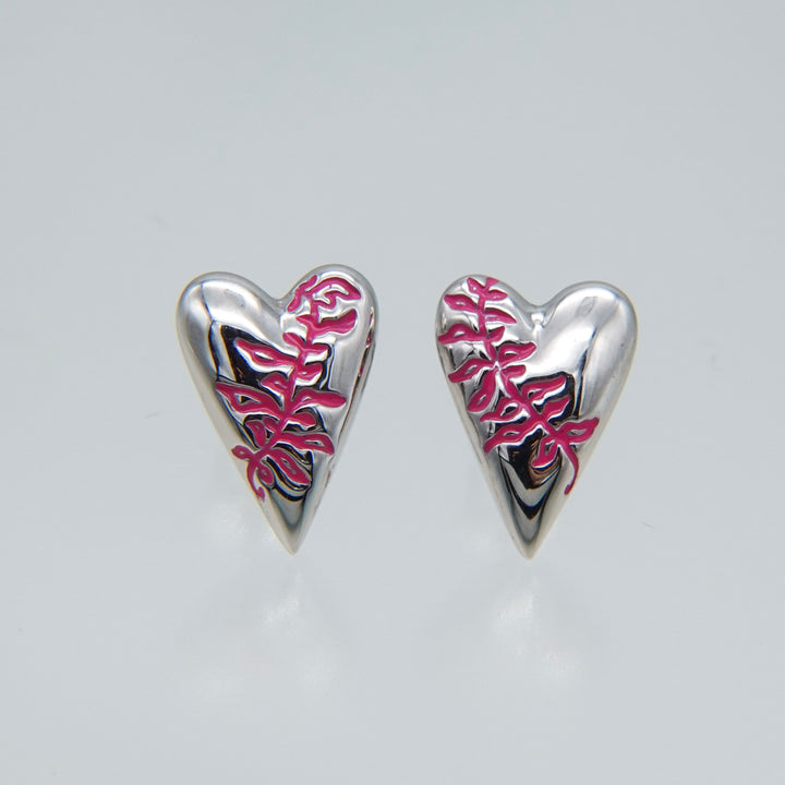 Fern Heart Studs Jarman&
