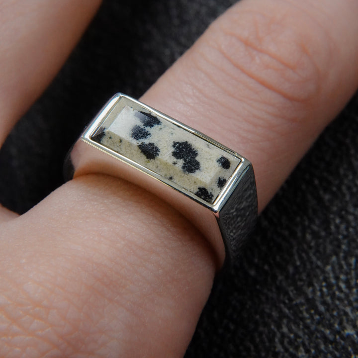 Dalmatian jasper Ring