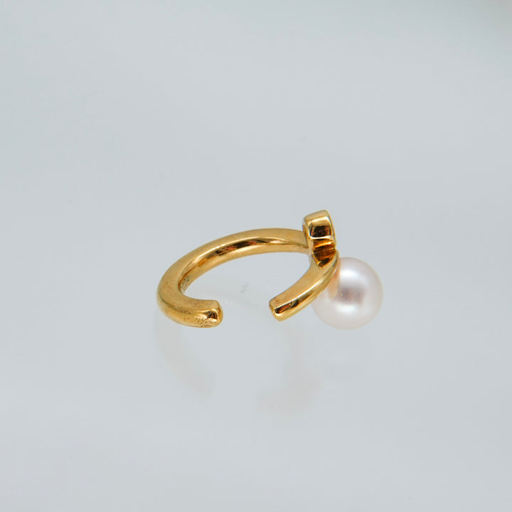 Gold Pearl DiamondEar Cuff パール.ダイヤモンド.イヤーカフ GMG3PD