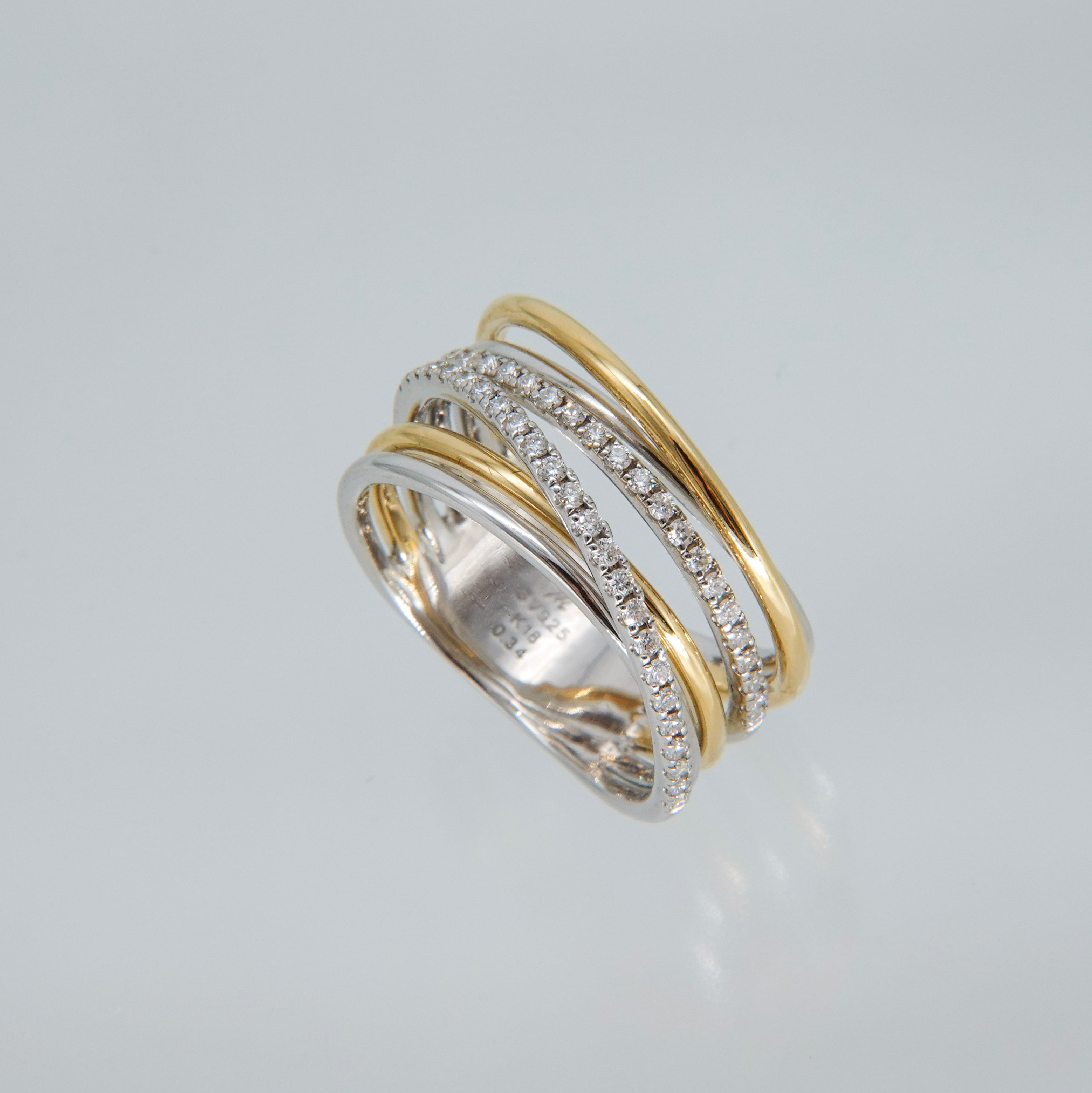 K18+Silver ring CMR8 コンビリング – unigem