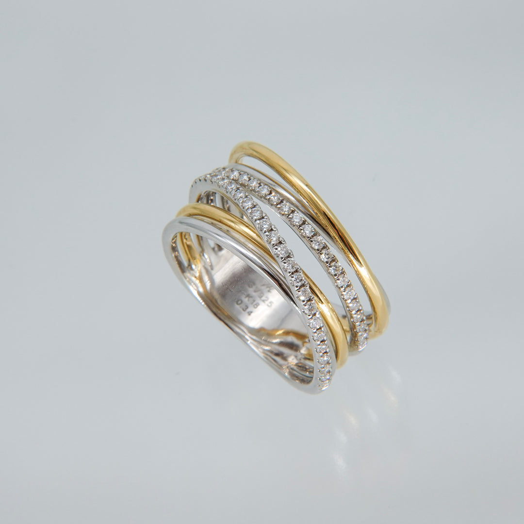 K18+Silver ring CMR8 コンビリング
