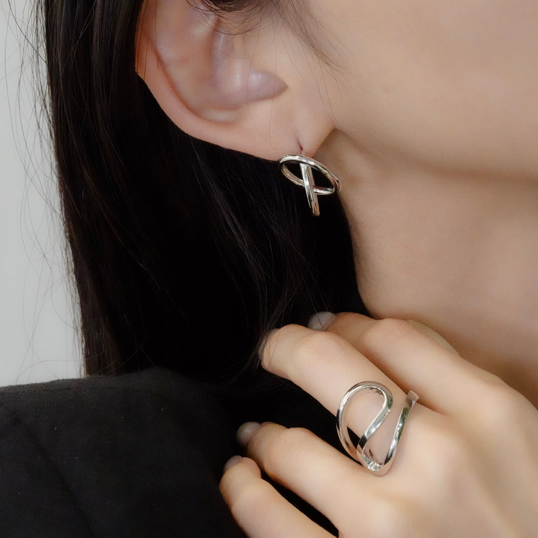 silver pierced earrings SMA2 ピアス